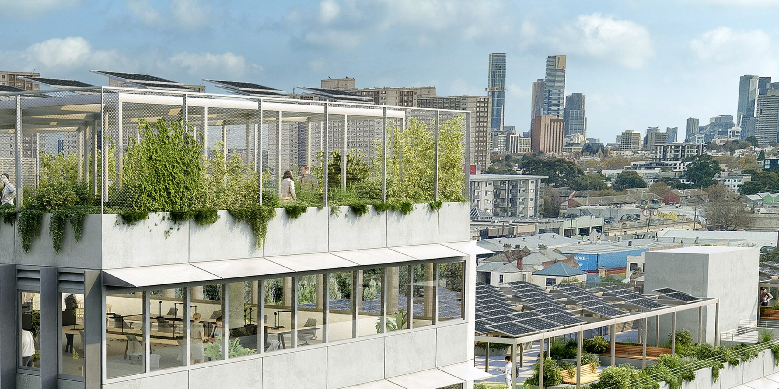 Office with city view
