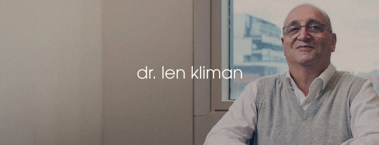 banner of Dr Len smiling and the logo