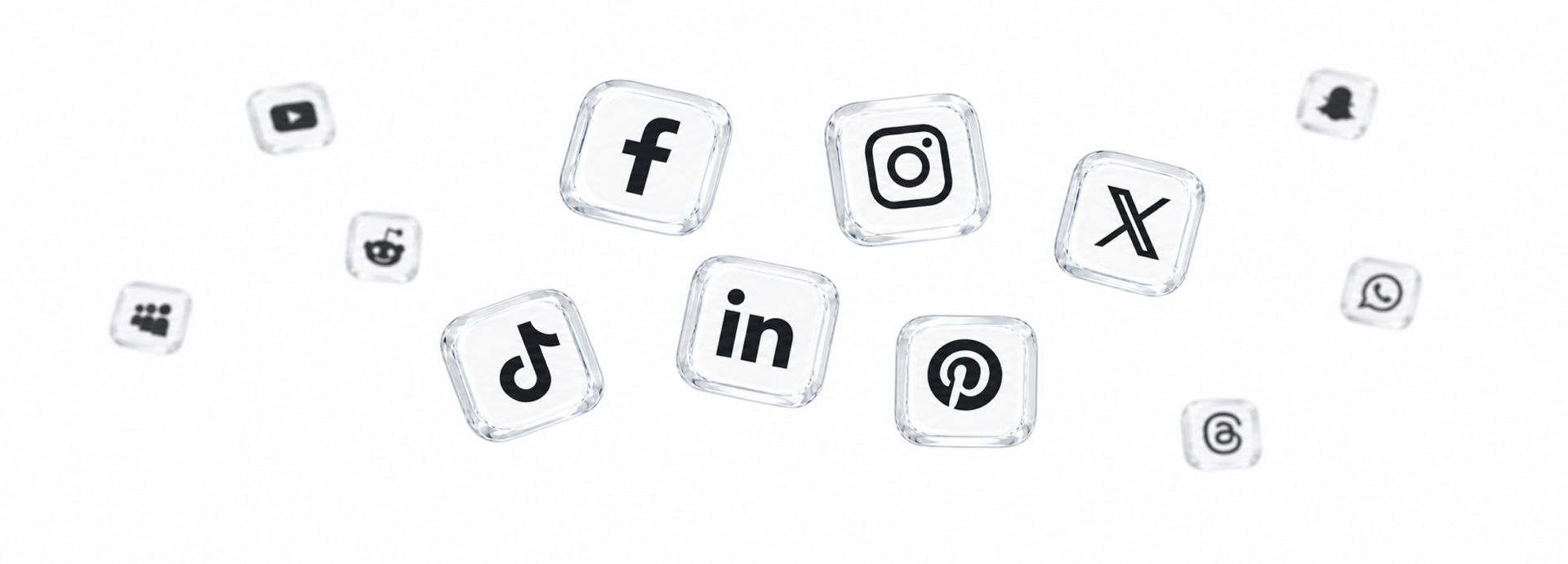 Banner of all social media platforms.
