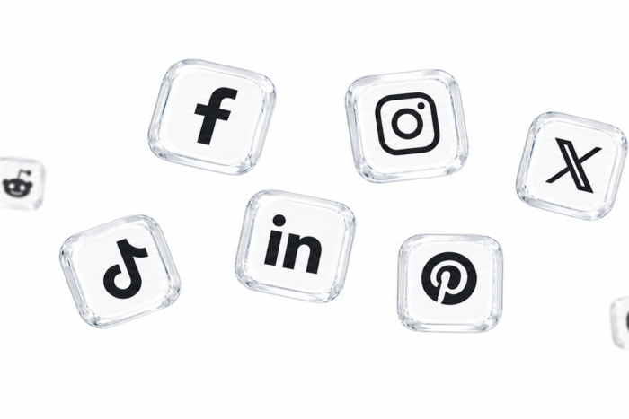 Banner of all social media platforms.