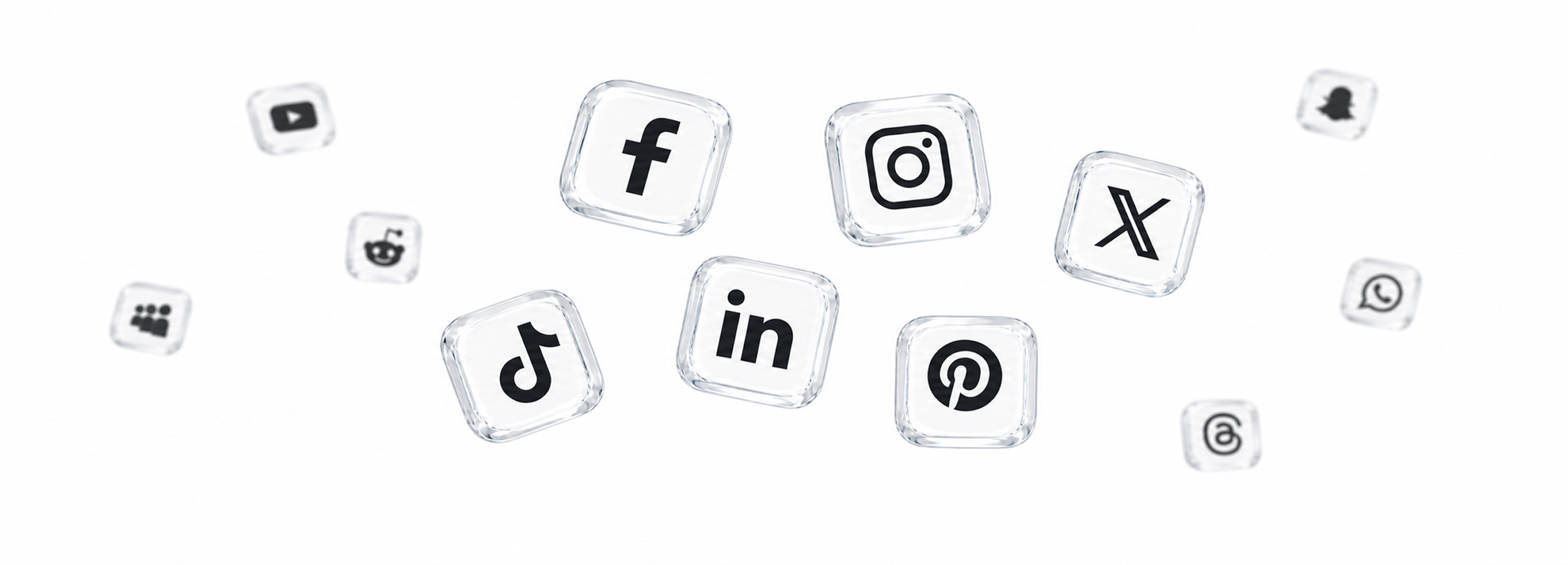 Banner of all social media platforms.